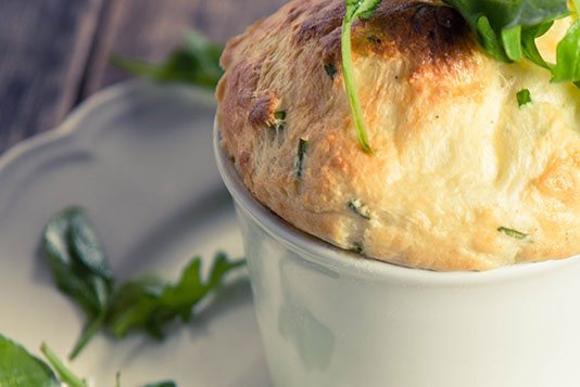 A Cheese souffle from the cooking course